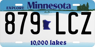MN license plate 879LCZ