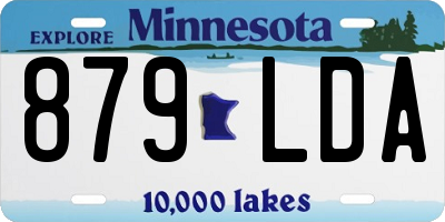MN license plate 879LDA