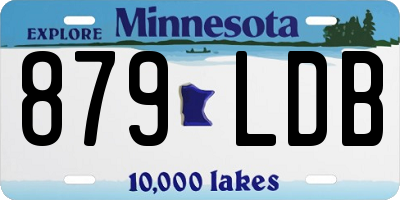 MN license plate 879LDB