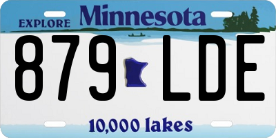 MN license plate 879LDE
