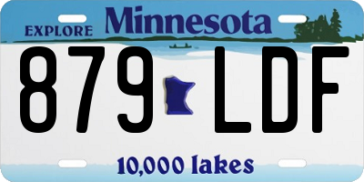 MN license plate 879LDF
