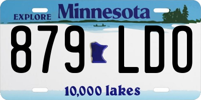 MN license plate 879LDO