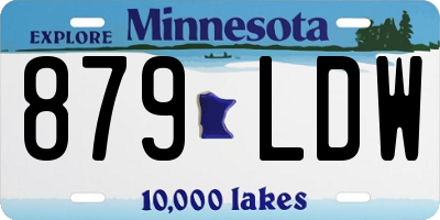 MN license plate 879LDW