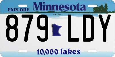 MN license plate 879LDY