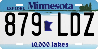 MN license plate 879LDZ