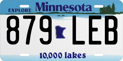 MN license plate 879LEB