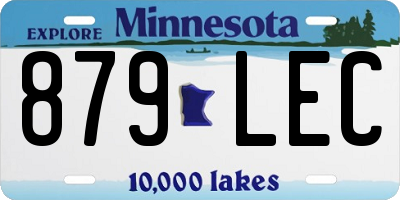 MN license plate 879LEC