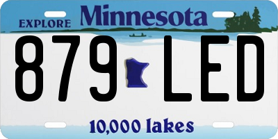 MN license plate 879LED