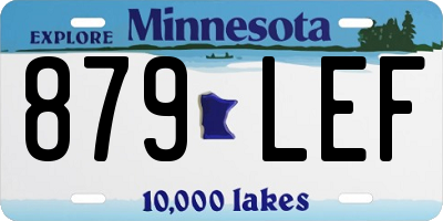 MN license plate 879LEF