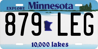 MN license plate 879LEG