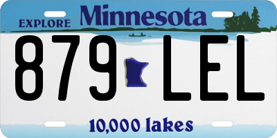 MN license plate 879LEL