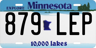 MN license plate 879LEP