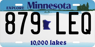 MN license plate 879LEQ