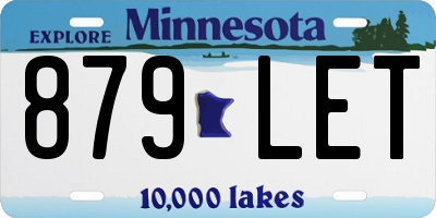 MN license plate 879LET