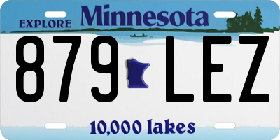 MN license plate 879LEZ