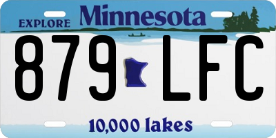 MN license plate 879LFC