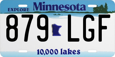 MN license plate 879LGF