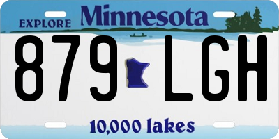 MN license plate 879LGH