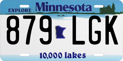 MN license plate 879LGK