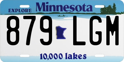 MN license plate 879LGM