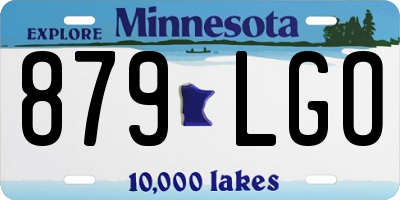 MN license plate 879LGO