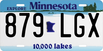 MN license plate 879LGX