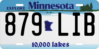 MN license plate 879LIB