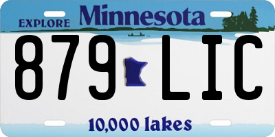 MN license plate 879LIC