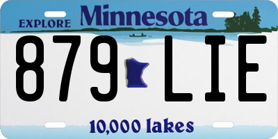 MN license plate 879LIE