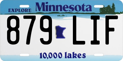 MN license plate 879LIF