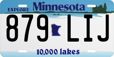 MN license plate 879LIJ