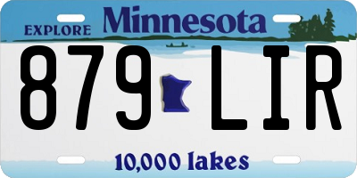 MN license plate 879LIR
