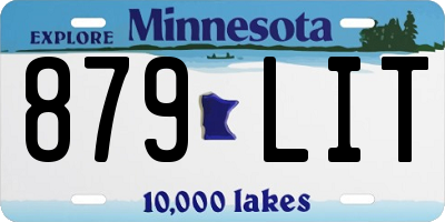 MN license plate 879LIT