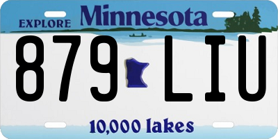 MN license plate 879LIU