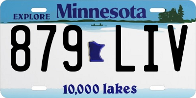 MN license plate 879LIV