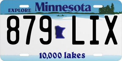 MN license plate 879LIX