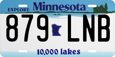MN license plate 879LNB