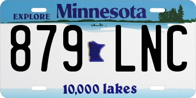 MN license plate 879LNC