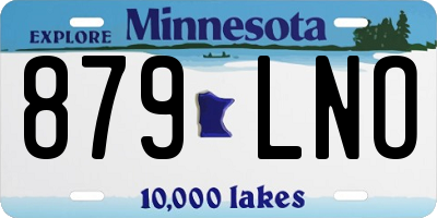 MN license plate 879LNO