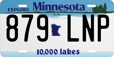 MN license plate 879LNP