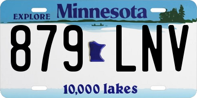 MN license plate 879LNV