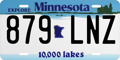 MN license plate 879LNZ