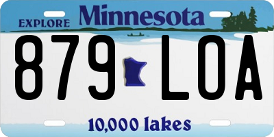 MN license plate 879LOA