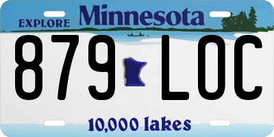 MN license plate 879LOC