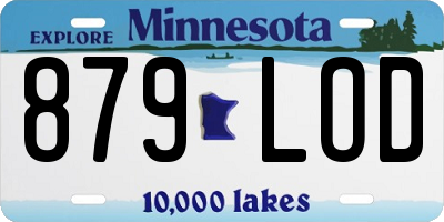 MN license plate 879LOD