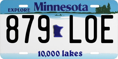 MN license plate 879LOE