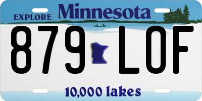 MN license plate 879LOF