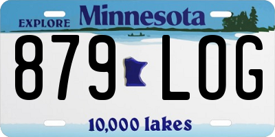 MN license plate 879LOG