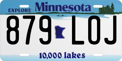 MN license plate 879LOJ