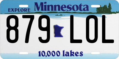 MN license plate 879LOL